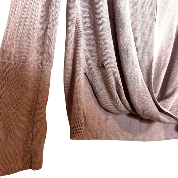 Lululemon Bring It Backbend Sweater- Pink Open Back Cashmere Blend-Size 4 - Picture 9 of 12